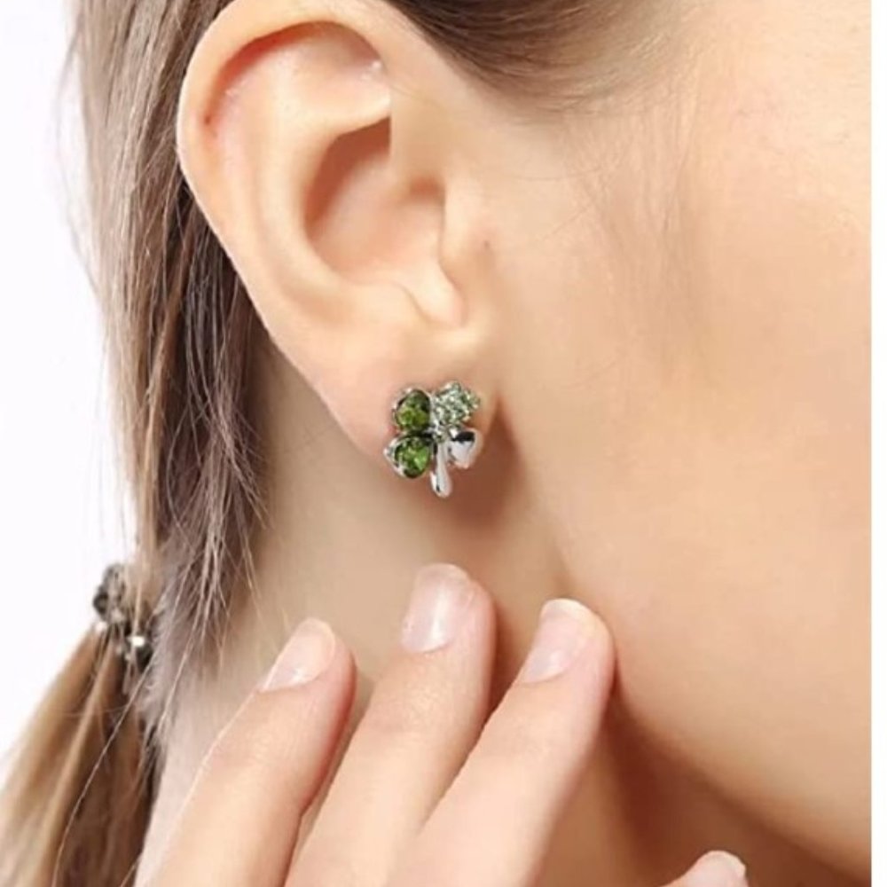 Shamrock Swarovski Earrings